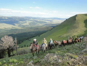 Pack trip ride with a view at Broken Arrow Ranch