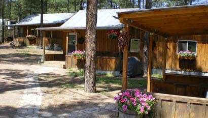 Lodge cabins at Geronimo Ranch