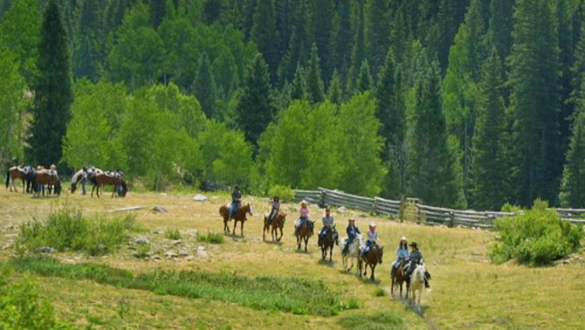 Trail ride at Majestic Dude Ranch