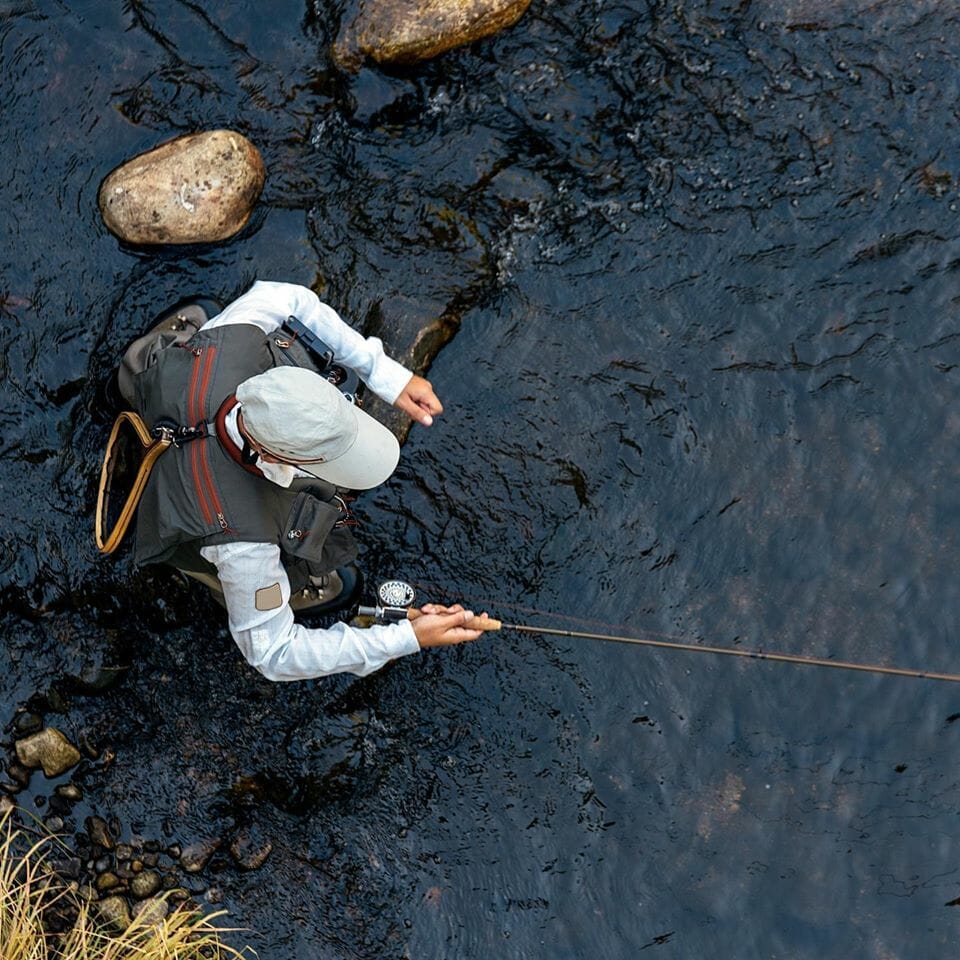 Fly Fishing - overhead view