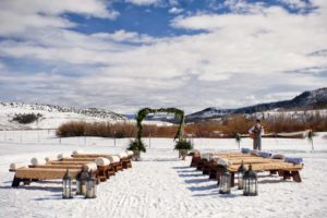 C Lazy U winter-wedding-setup