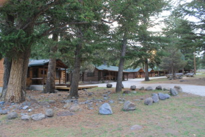 Cabins in a row at Blackwater Creek Ranch