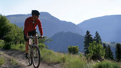 Guest riding a bike at 4UR Ranch