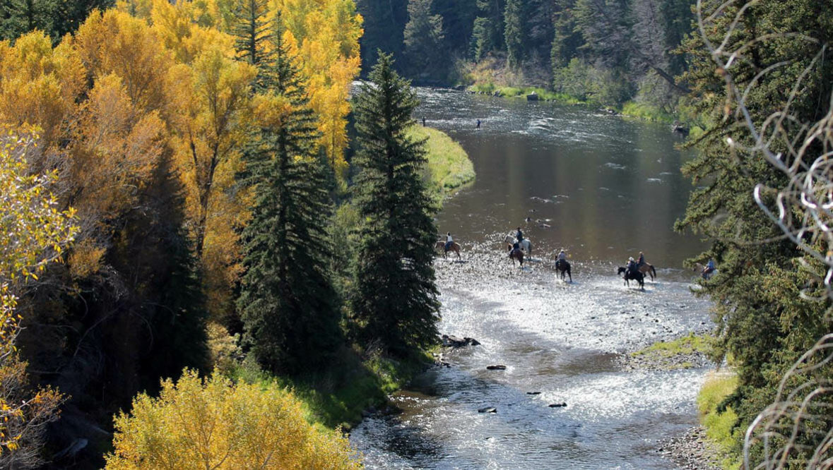 View of river at Bar Lazy J Ranch