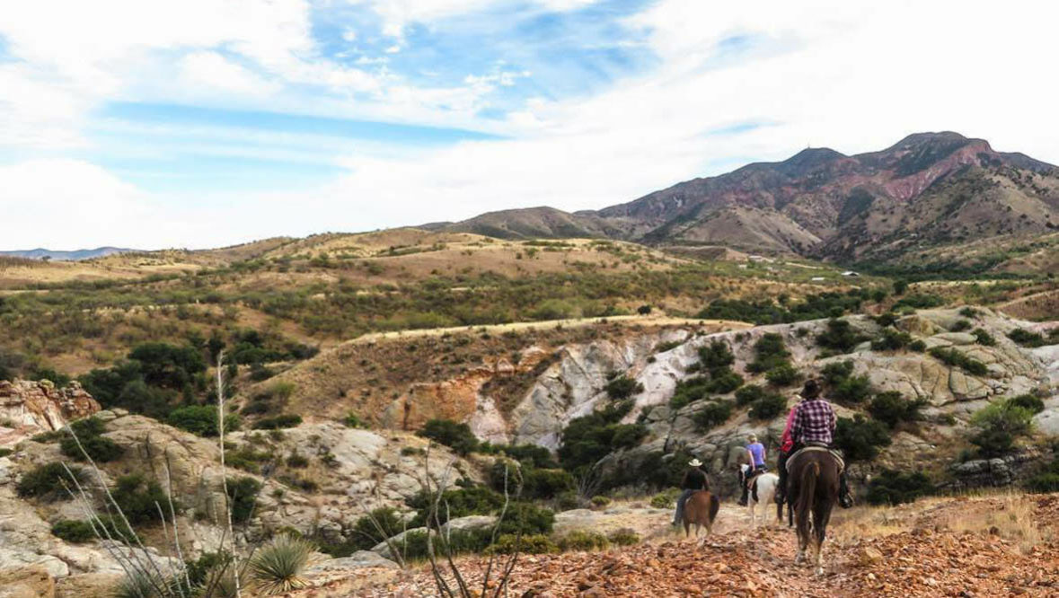 Desert trail ride at Circle Z Ranch
