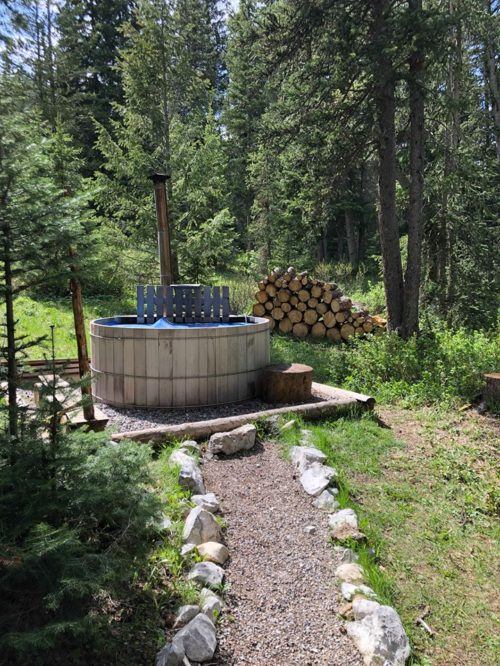western woodfired hot tub