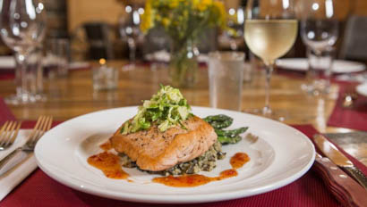 Gourmet plate of food at Lazy L&B Ranch