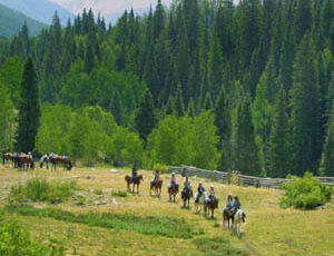 Trail ride at Majestic Dude Ranch