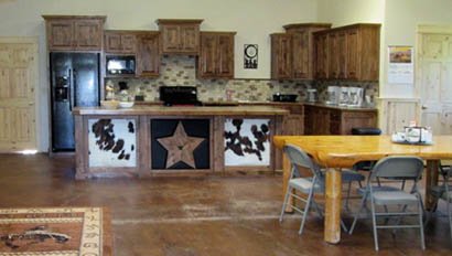 Lodge kitchen at McGarry Ranch