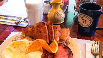 Plate of food at Parade Rest Ranch