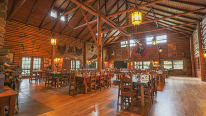 Dining room at Rainbow Trout Ranch