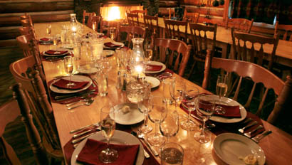 Dining table at Red Horse Mountain Ranch