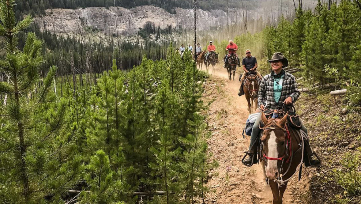 Trail ride at Rich's Montana Guest Ranch