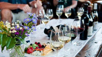 Vista Verde food and wine spread