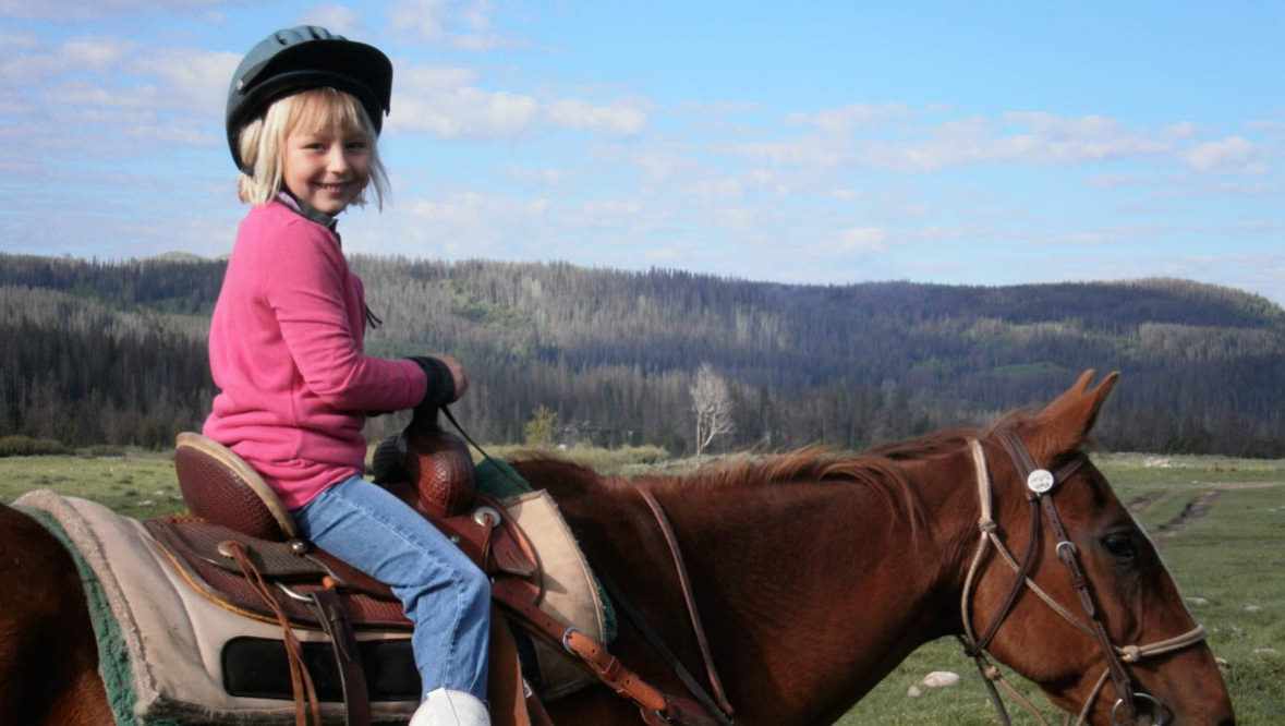 Vista Verde kid on a horse