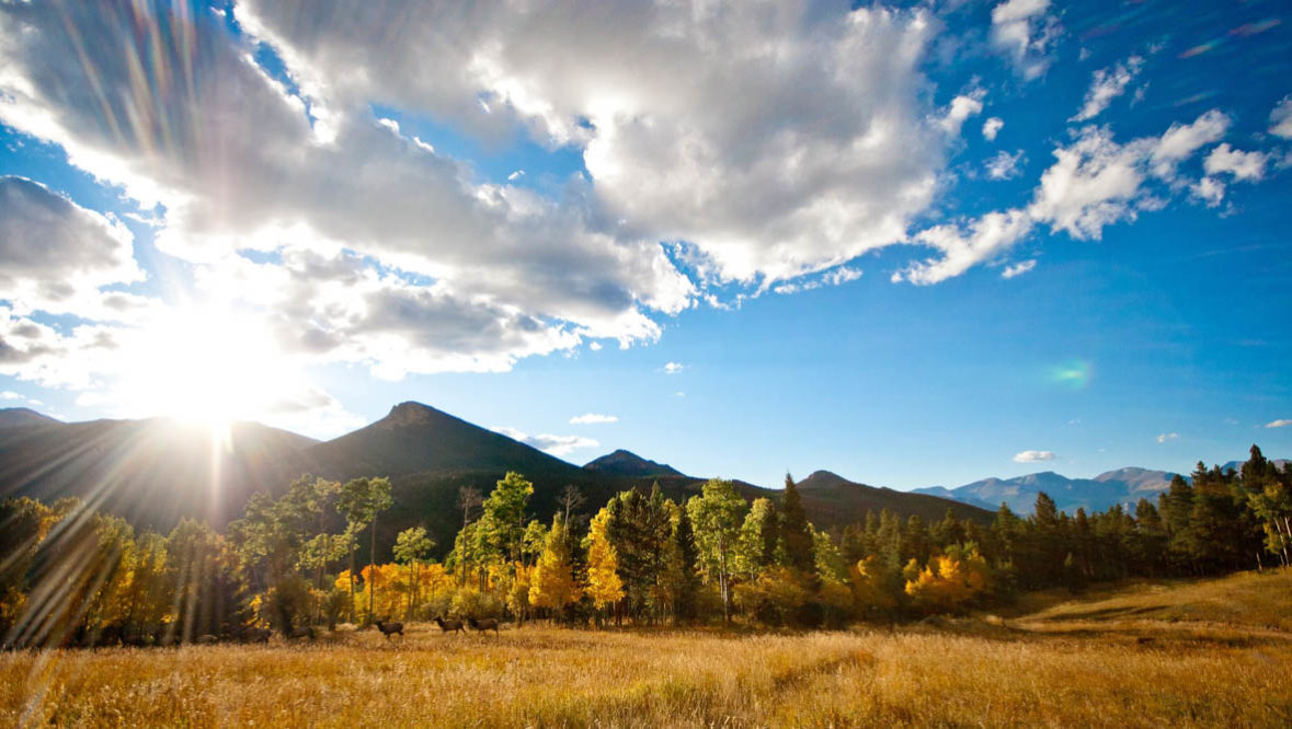 Wind River fall sunset view