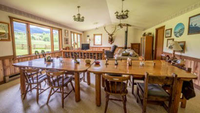 Dining room at Hidden Hollow Ranch