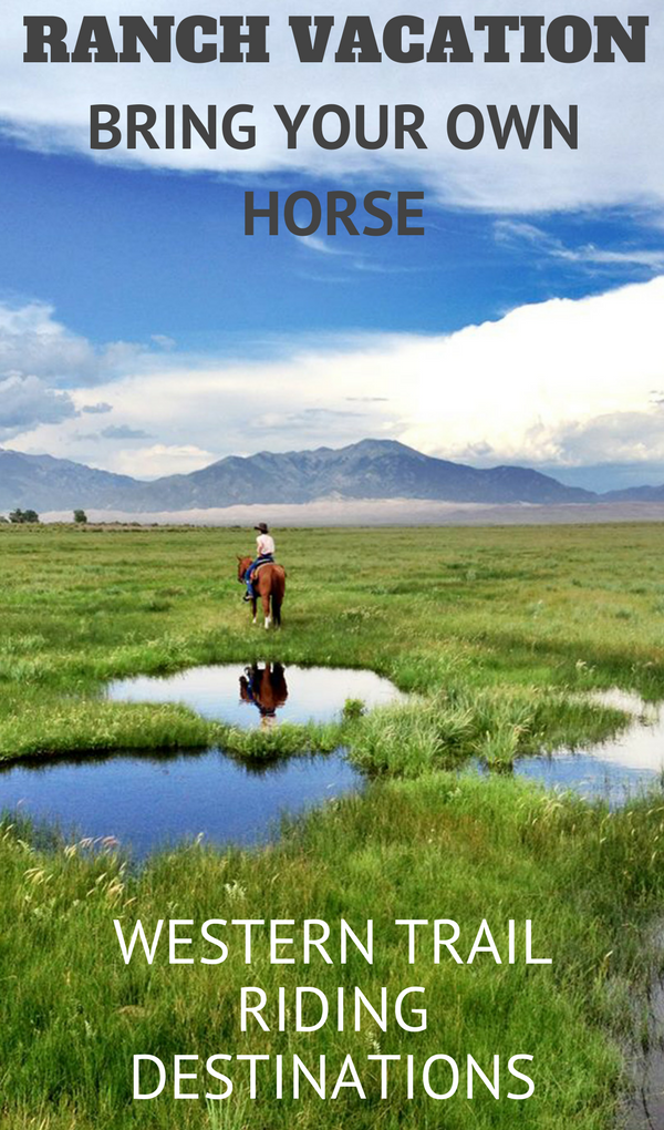 Do you take your four legged, 1,000 pound equine family member on vacation with you? Why not make your next trip to a nationally accredited dude ranch where you can bring your own horse? Western trail riding destinations