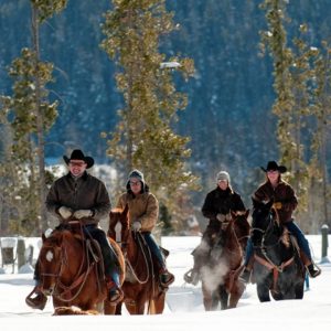 Vista Verde Ranch Snow Trail Ride Family Square